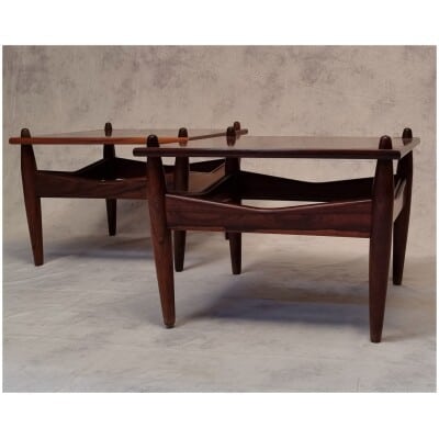 Pair of Side Tables from Illum Wikkelsø – N°272 – Rosewood – Ca 1950 3