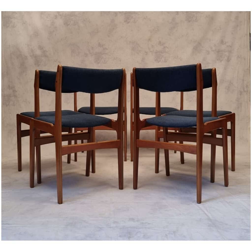 Series Of Six Scandinavian Chairs - Erik Buch - Teak - Ca 1960 6