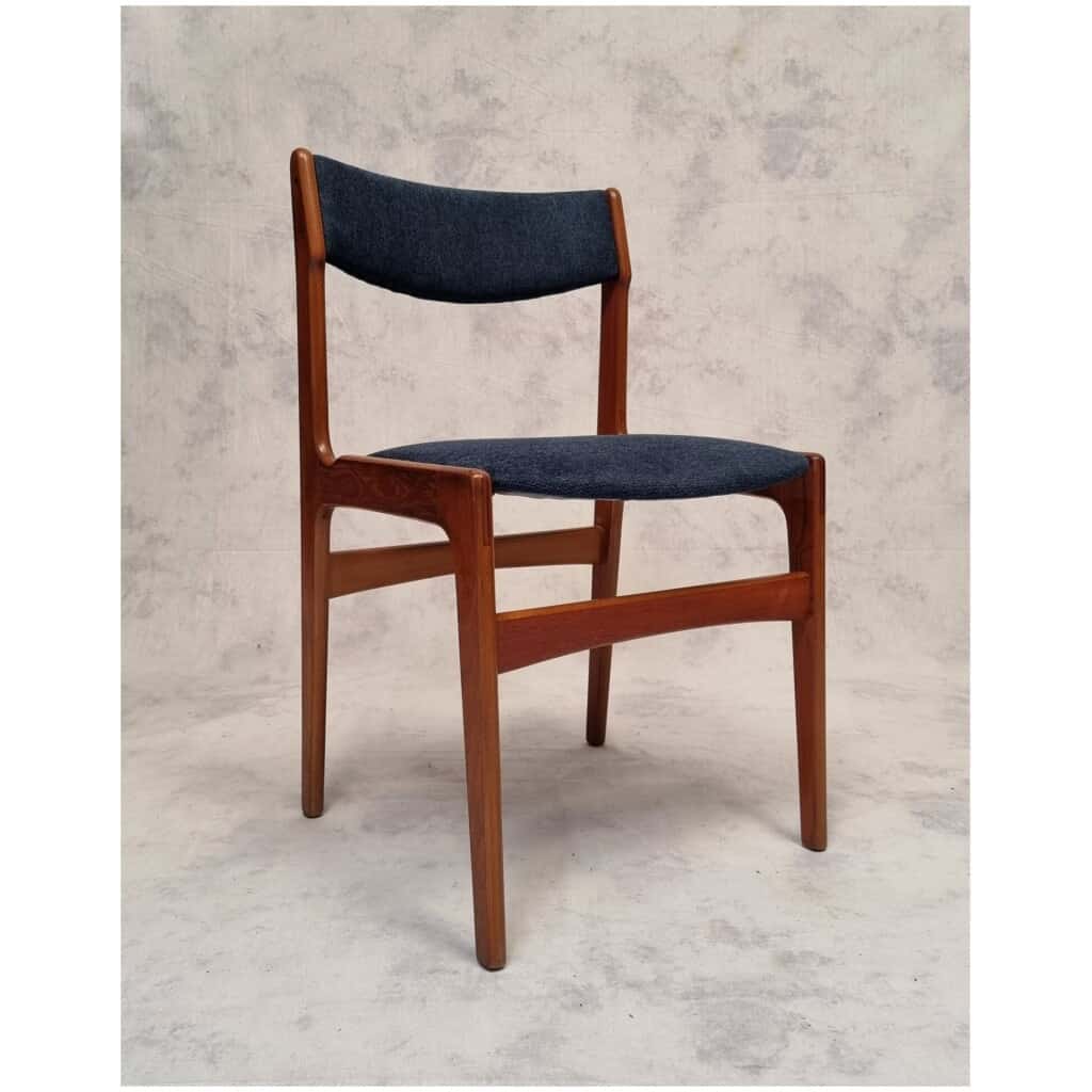 Series Of Six Scandinavian Chairs - Erik Buch - Teak - Ca 1960 9