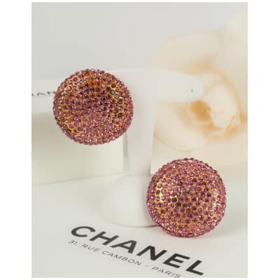 Boucles d’oreilles strassées Chanel