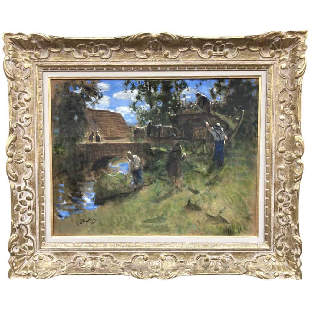 MONTEZIN Pierre Eugène Peinture 20è siècle Tableau postimpressionniste Gouache vernie signée 3