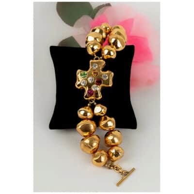 Bracelet de perles dorées Christian Lacroix