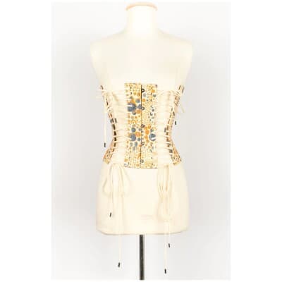 Bustier en cuir Jean-Paul Gaultier