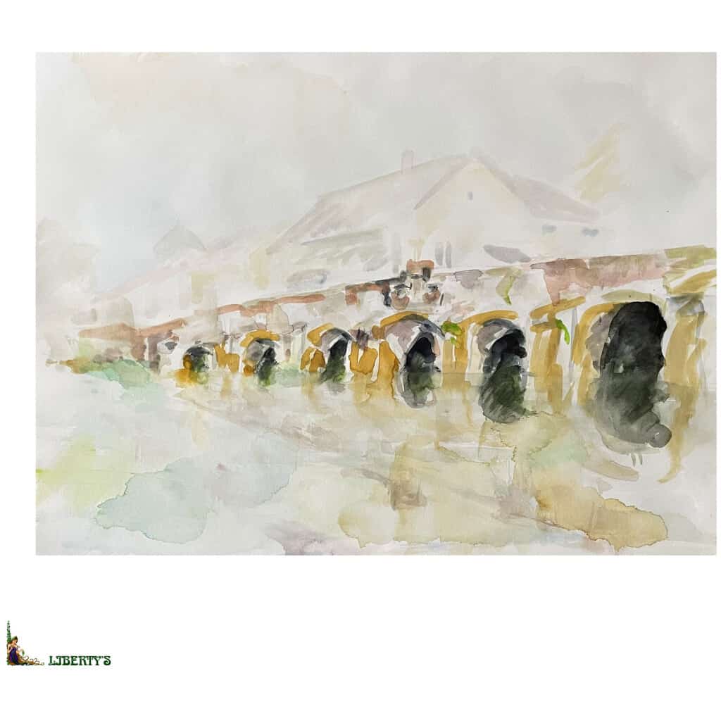 Aquarelle signée Ch. Beroux, 40 cm x 30 cm, (1988) 3