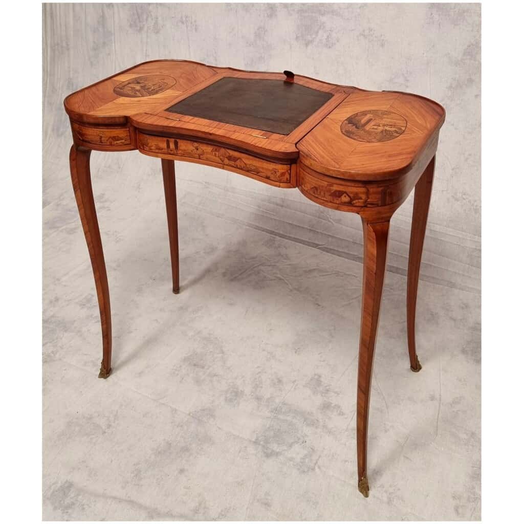 Louis XV style writing table - Bois De Rose - 19th 4