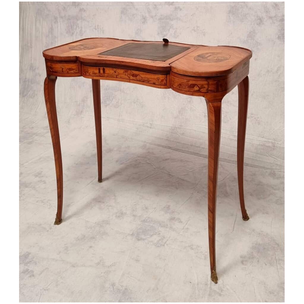 Louis XV style writing table - Bois De Rose - 19th 3