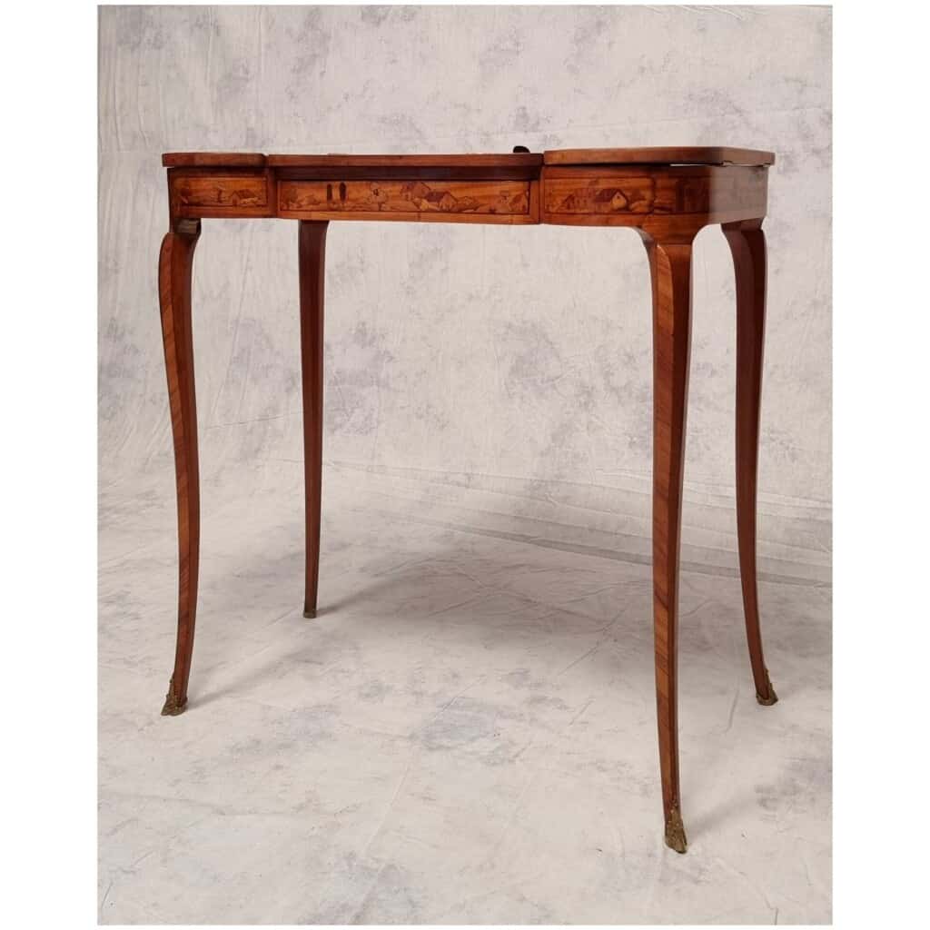 Louis XV style writing table - Bois De Rose - 19th 11