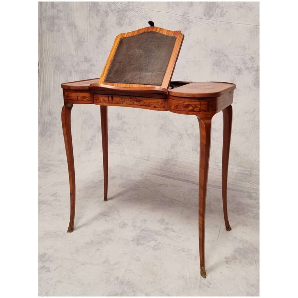 Louis XV style writing table - Bois De Rose - 19th 6