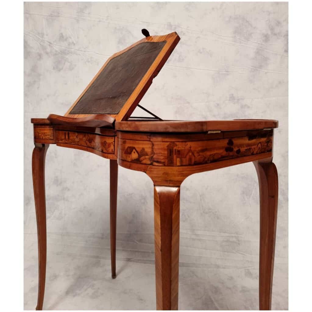 Louis XV style writing table - Bois De Rose - 19th 15