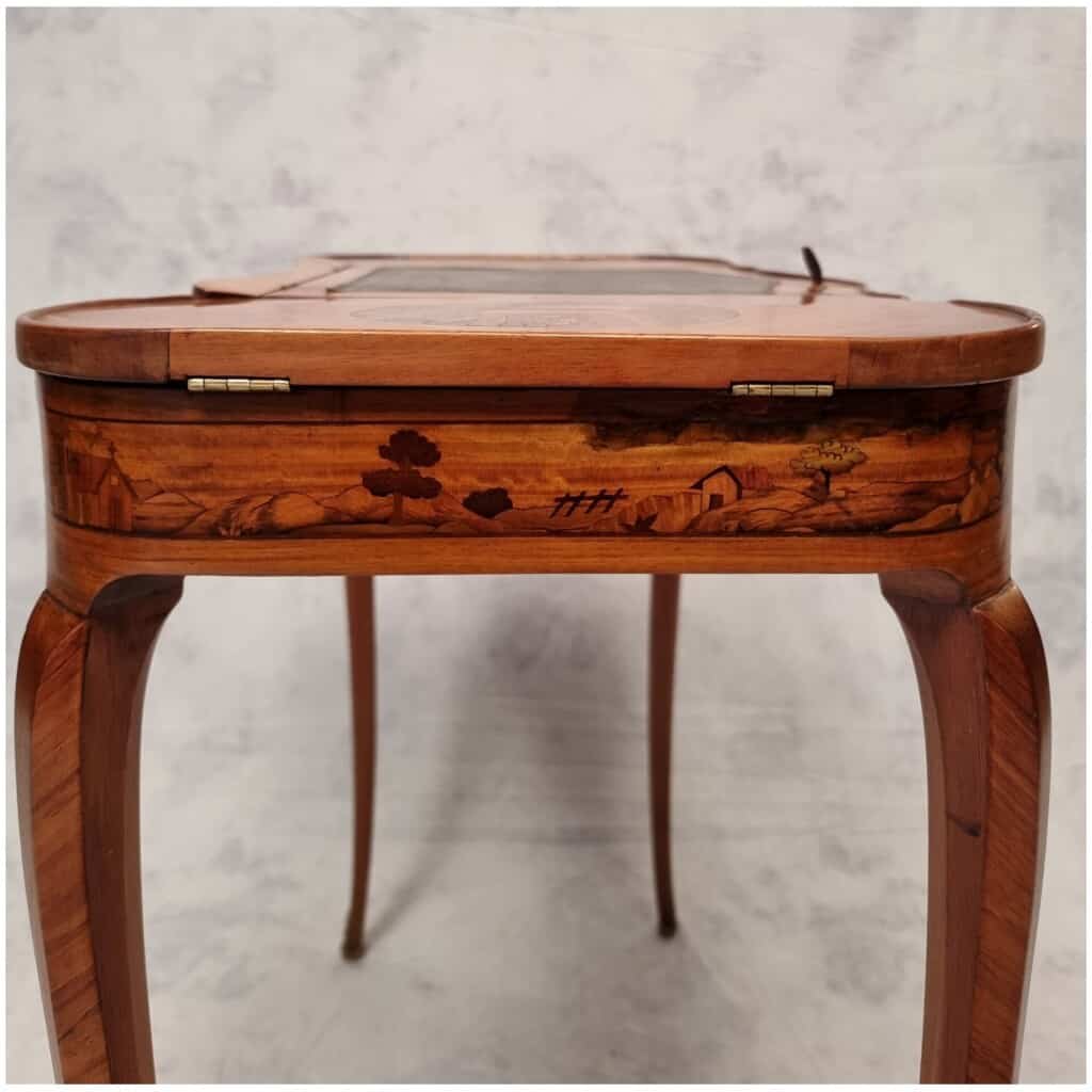 Louis XV style writing table - Bois De Rose - 19th 13