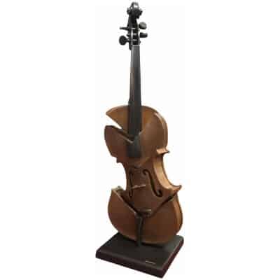 ARMAN Sculpture en bronze 20ème siècle signée Violon coupé II Hommage à Picasso Art moderne 3