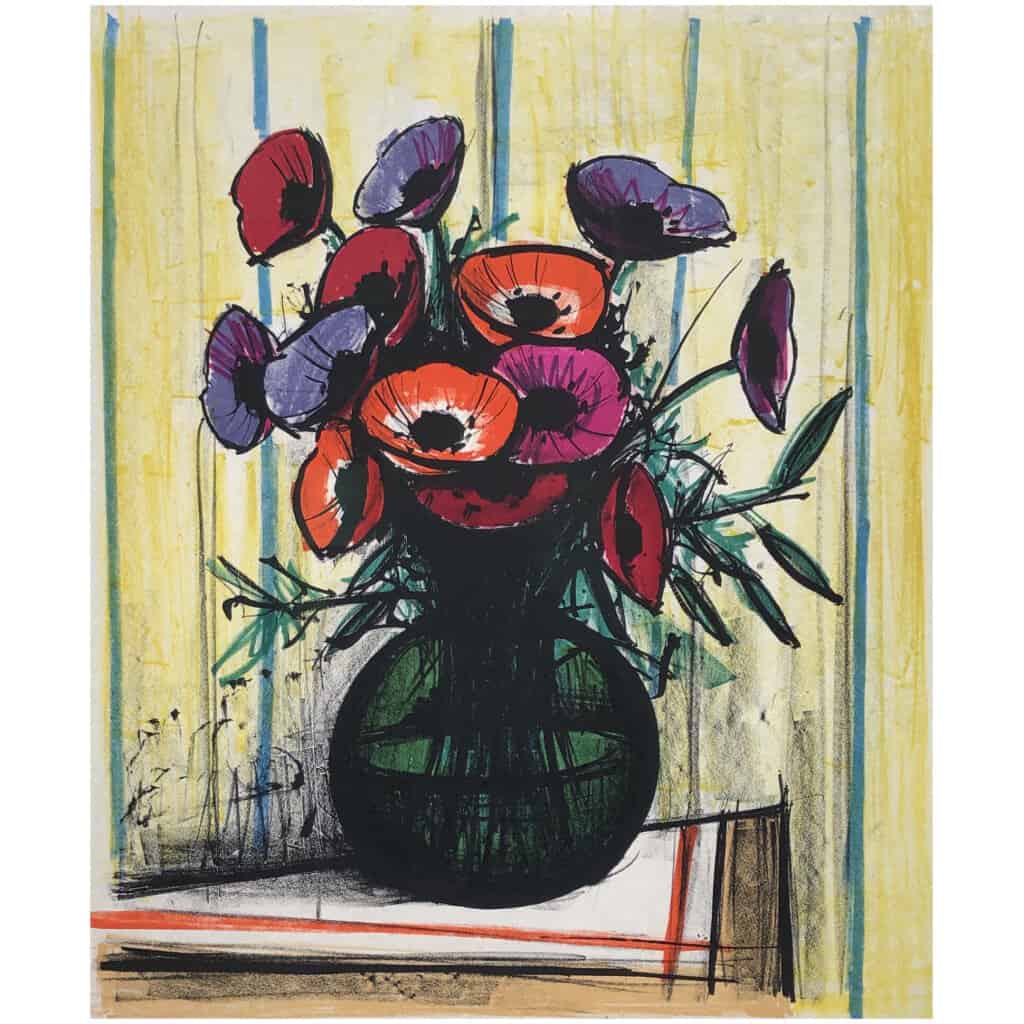 BUFFET Bernard The anemones Original color lithograph signed 7 BUFFET Bernard The anemones Original color lithograph signed 7
