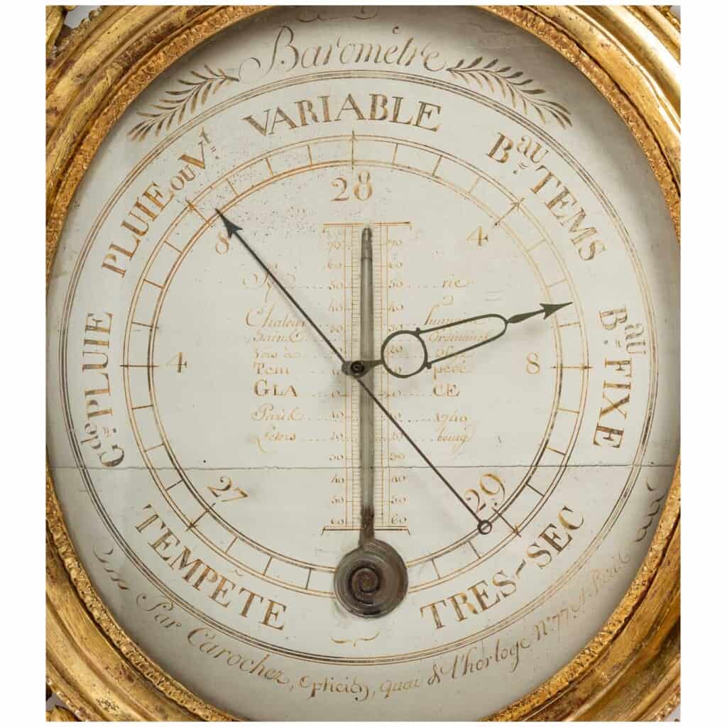 Louis period barometer - thermometer XVI (1774 – 1793). 4