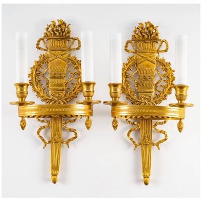Pair of 1st Empire style sconces.