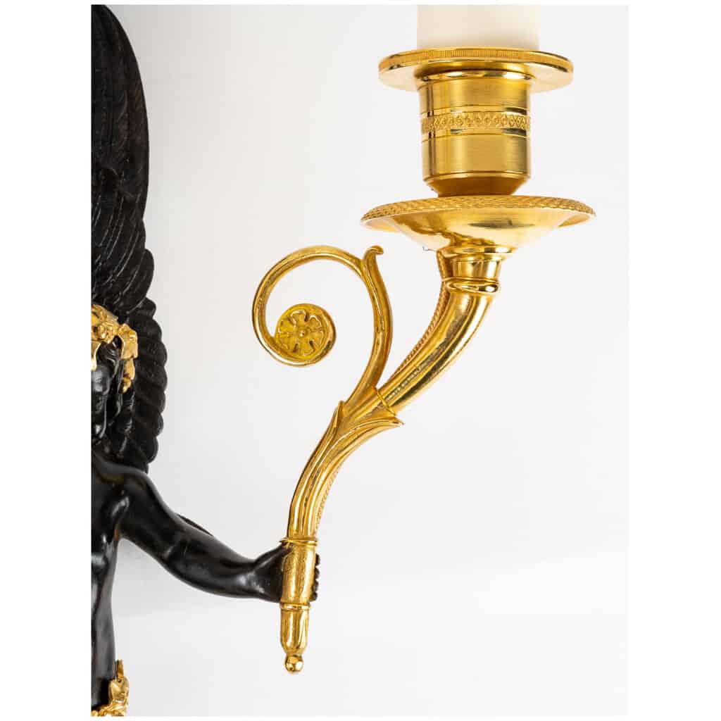 Pair of 1st Empire style sconces from the Napoleon III period (1852 - 1870). 6