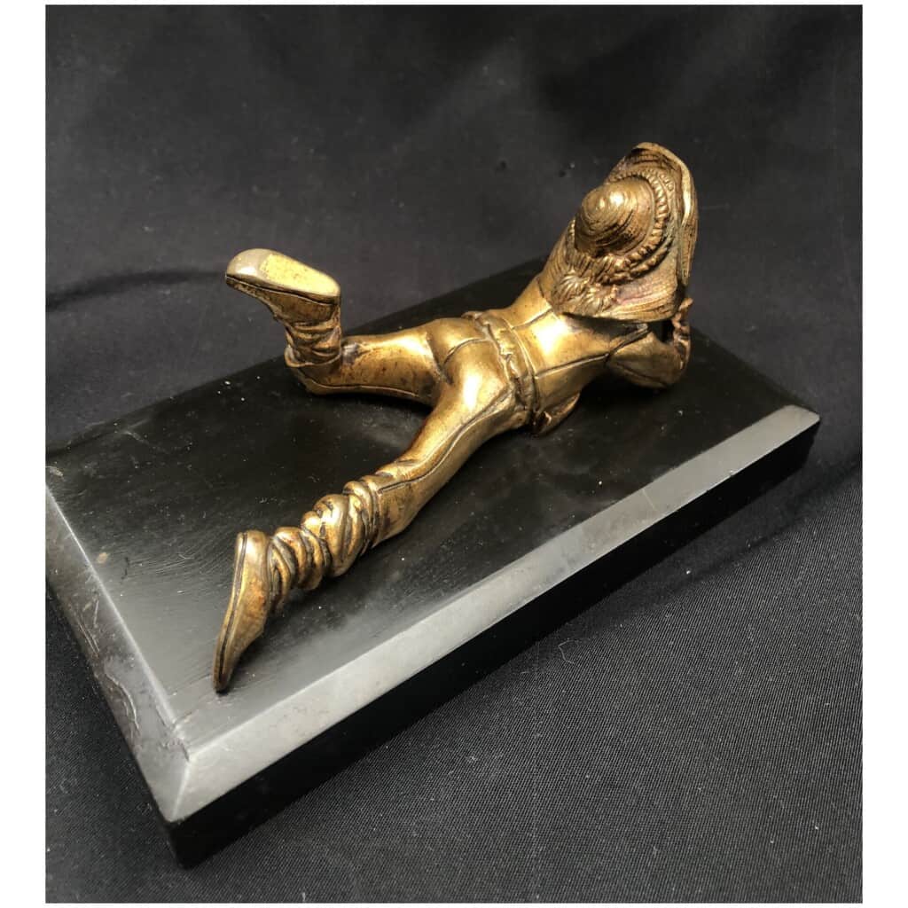 Bronze Sculpture: Lying Young Boy 7