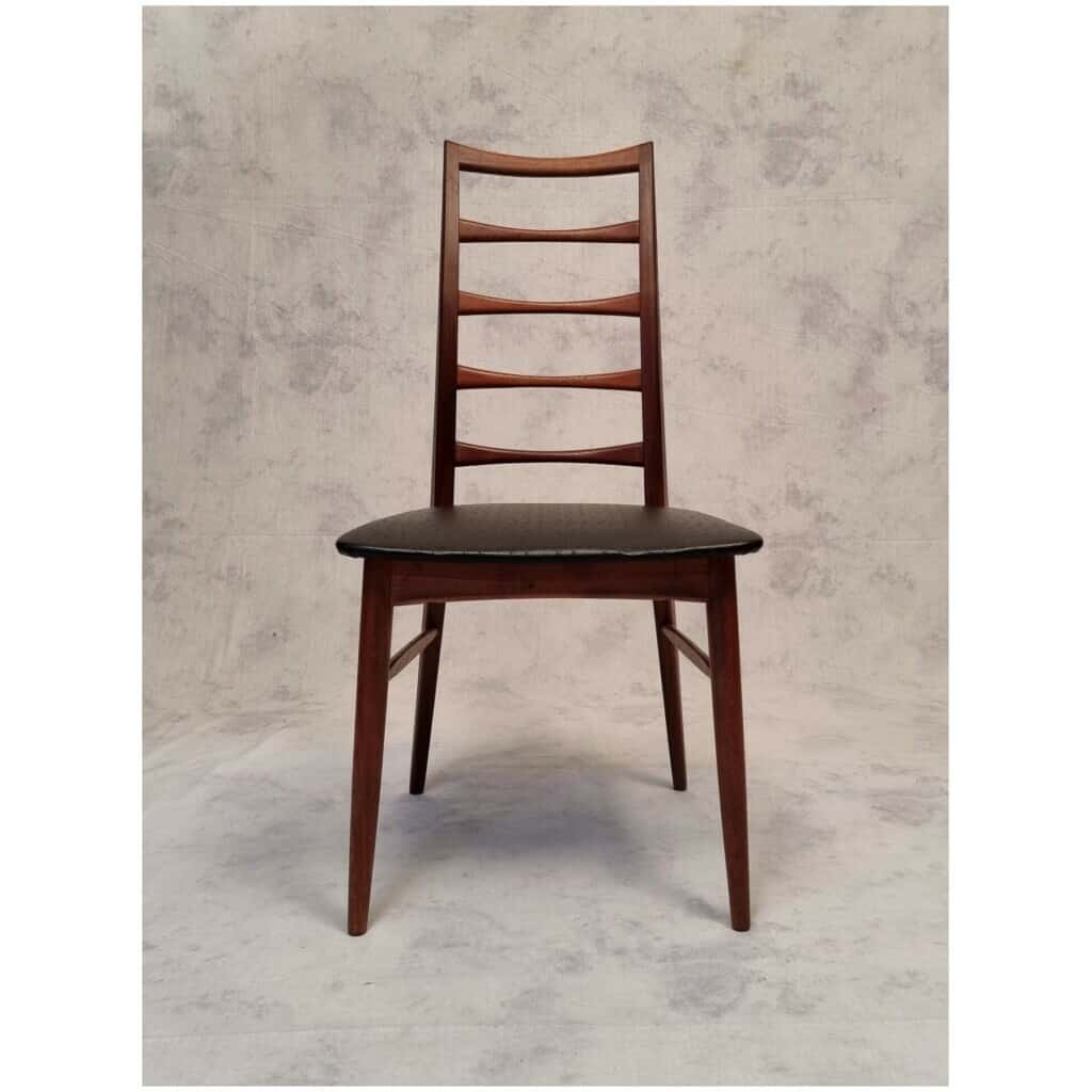 Series of four chairs by Niels Koefoed model Lis for Koefoed Hornslet – Teak – Ca 1960 7