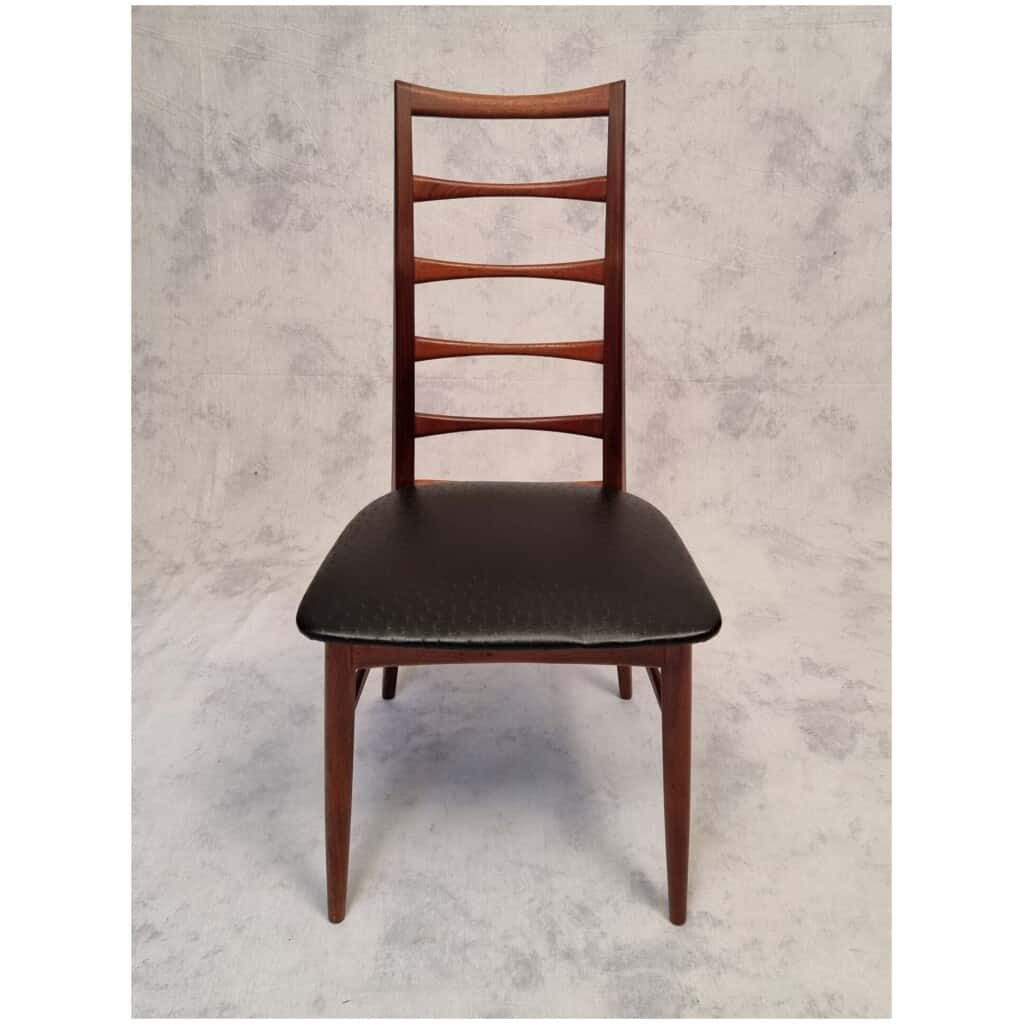 Series of four chairs by Niels Koefoed model Lis for Koefoed Hornslet – Teak – Ca 1960 9