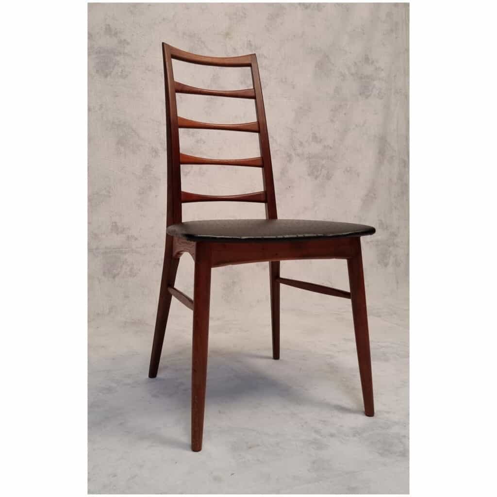 Series of four chairs by Niels Koefoed model Lis for Koefoed Hornslet – Teak – Ca 1960 8