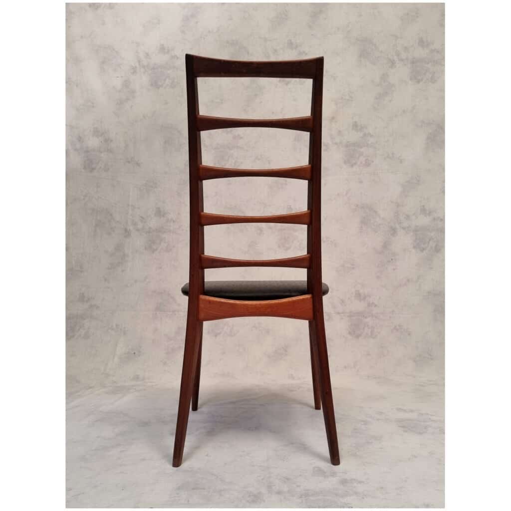 Series of four chairs by Niels Koefoed model Lis for Koefoed Hornslet – Teak – Ca 1960 12