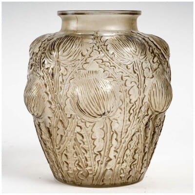 1926 René Lalique – Domrémy Vase White Glass with Gray Patina