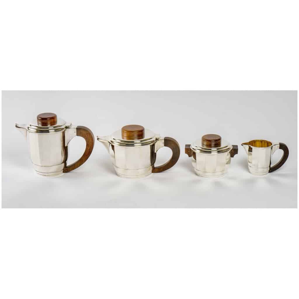 1925 Puiforcat – Tea And Coffee Service In Sterling Silver And Rosewood 3