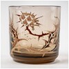 Emile Gallé – Thistles Smoking Service Enamelled Topaz Glass 3 Pieces 16