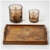 Emile Gallé – Thistles Smoking Service Enamelled Topaz Glass 3 Pieces 23