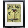 BUFFET Bernard Still life with a vase of flowers on a pedestal table Justified color lithograph 9
