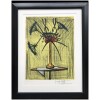 BUFFET Bernard Still life with a vase of flowers on a pedestal table Justified color lithograph 13