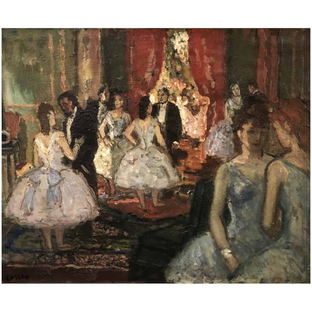 COSSON Marcel Tableau Début 20è Ballerines dans le salon des abonnés à l’Opéra Peinture Huile Signée 6