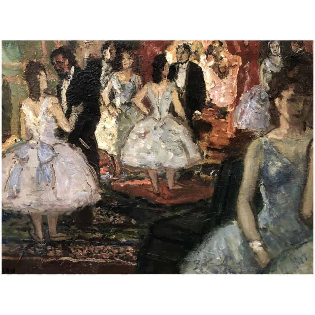COSSON Marcel Tableau Début 20è Ballerines dans le salon des abonnés à l’Opéra Peinture Huile Signée 10