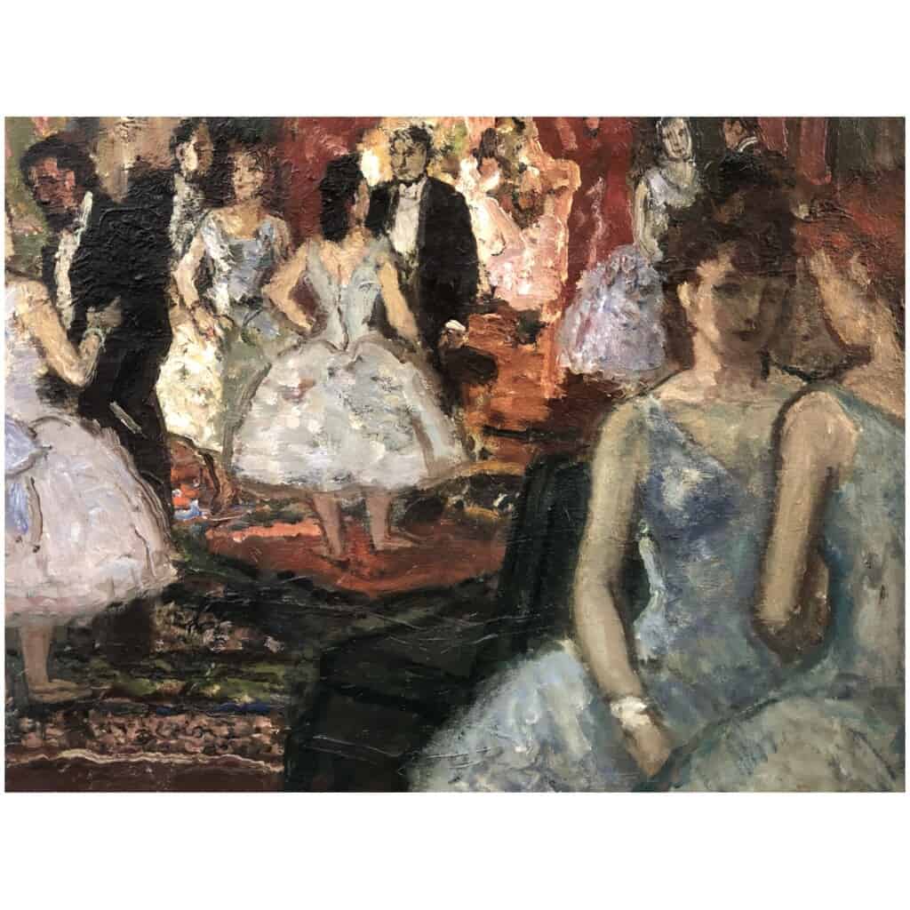 COSSON Marcel Tableau Début 20è Ballerines dans le salon des abonnés à l’Opéra Peinture Huile Signée 8