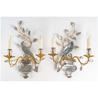 Pair of Maison Baguès sconces.