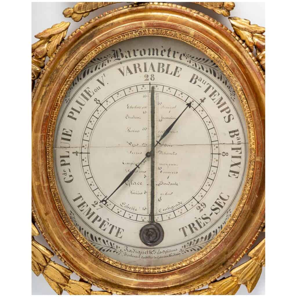 Louis period barometer - thermometer XVI (1774 – 1793). 4