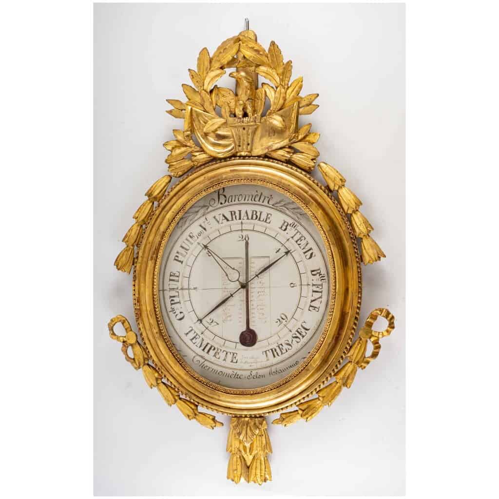 Baromètre – thermomètre d’époque Louis XVI (1774 – 1793). 3