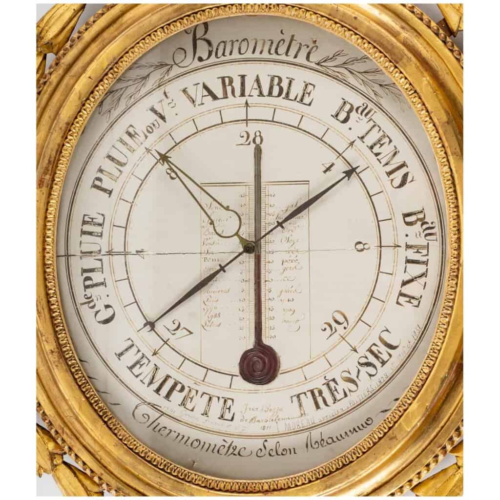 Louis period barometer - thermometer XVI (1774 – 1793). 4