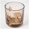 Emile Gallé – Thistles Smoking Service Enamelled Topaz Glass 3 Pieces 18