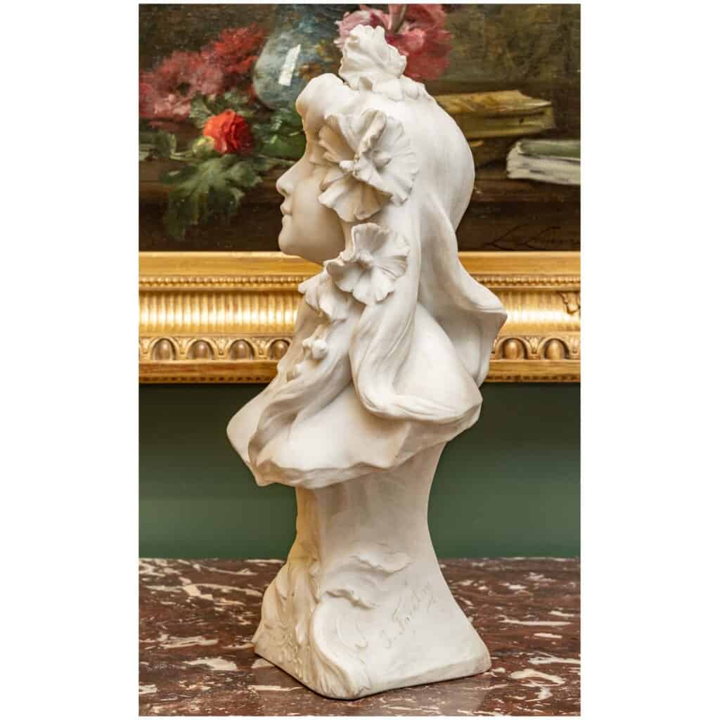 Alfred Jean Fortery 1861-1944. Floreal, Marble Sculpture. 11