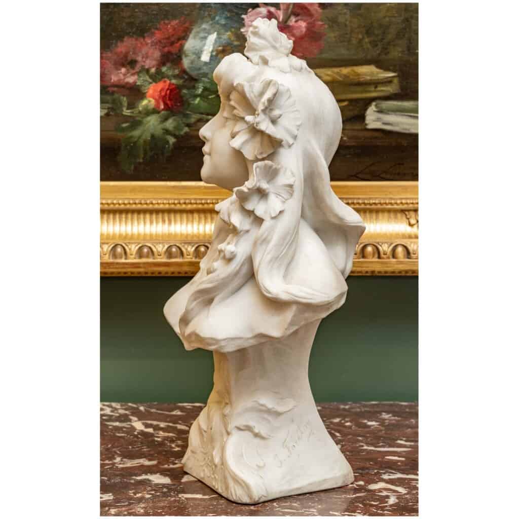 Alfred Jean Fortery 1861-1944. Floreal, Sculpture En Marbre. 11