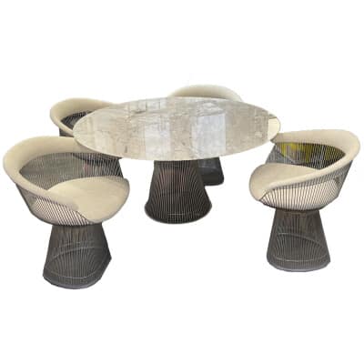 Knoll & Platner : Ensemble de salle a manger Table 135 cm & 4 chaises 3