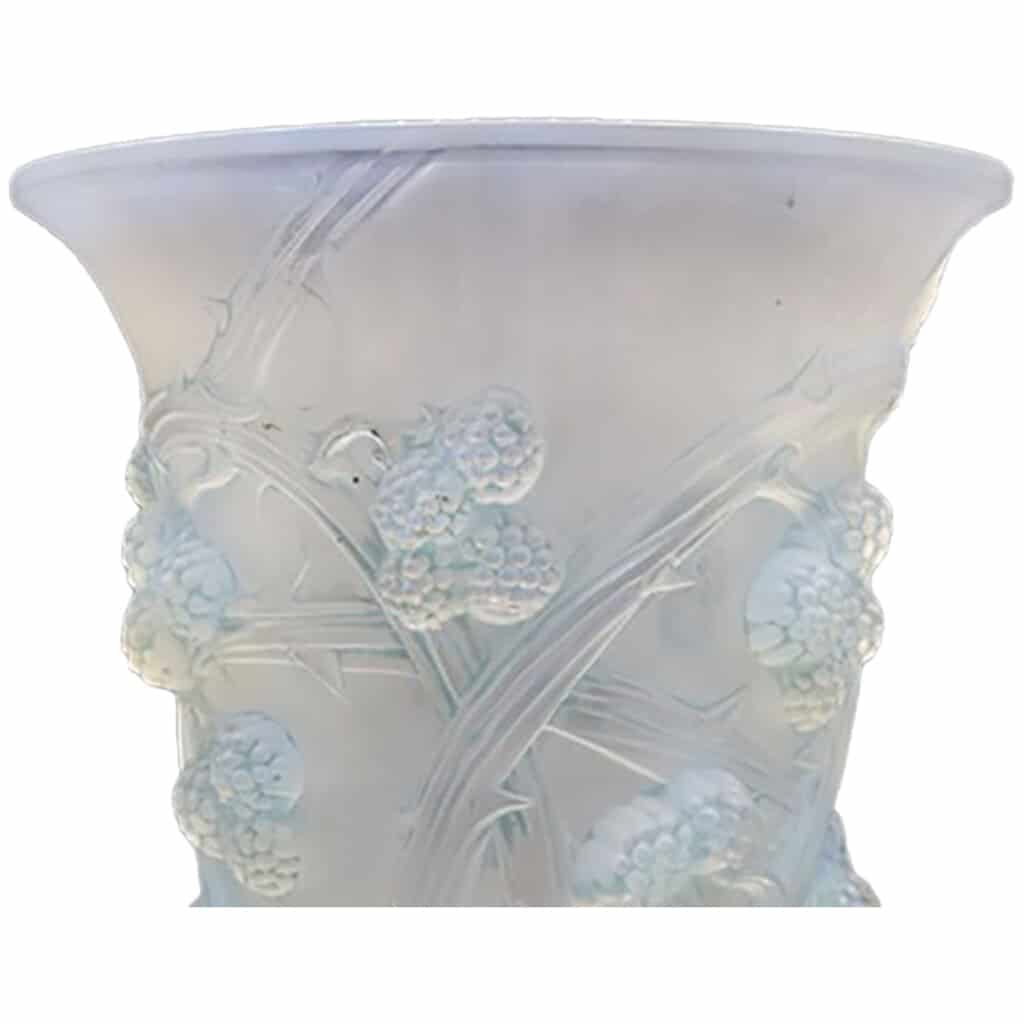 Rene Lalique. Opalescent white vase 4