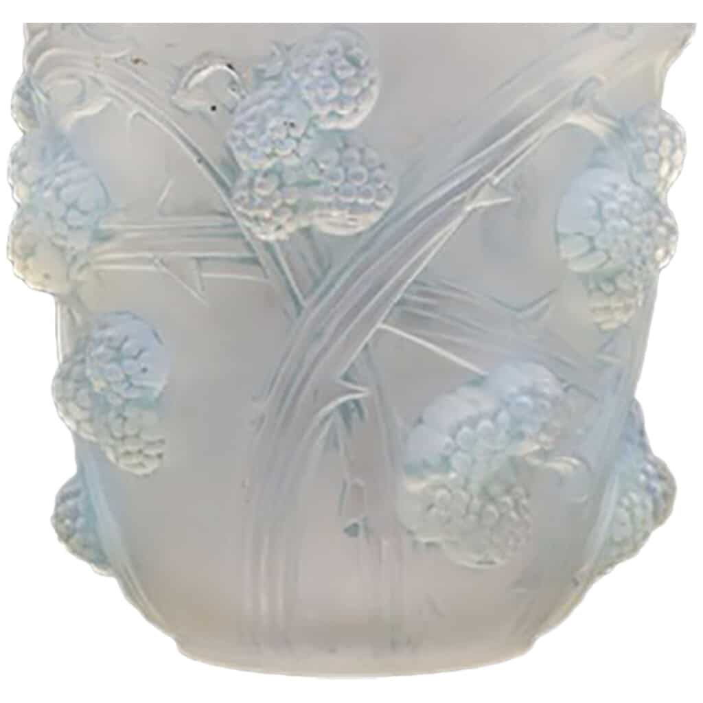Rene Lalique. Opalescent white vase 5