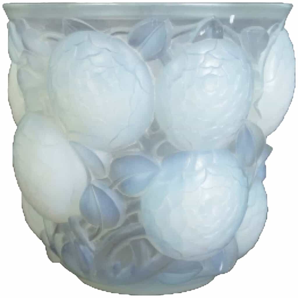 RENÉ LALIQUE (1860-1945) vase « Oran » Opalescent dit aussi « gros dalhias » 3