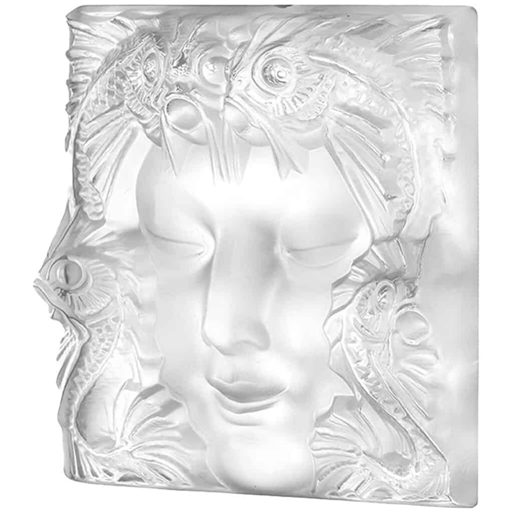 Lalique France : «Masque de femme» Motif décoratif 4