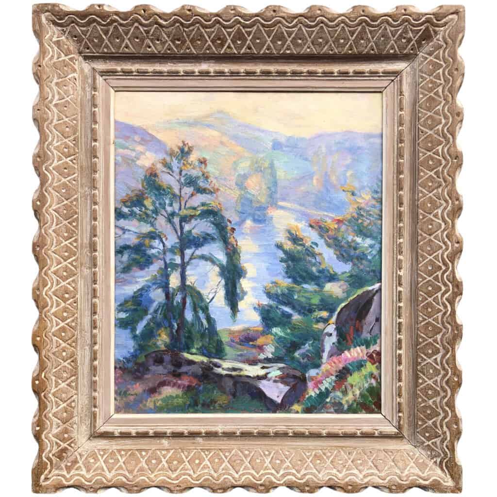 ALLUAUD Eugène View of the Creuse Valley French school 20th century Oil signed 5