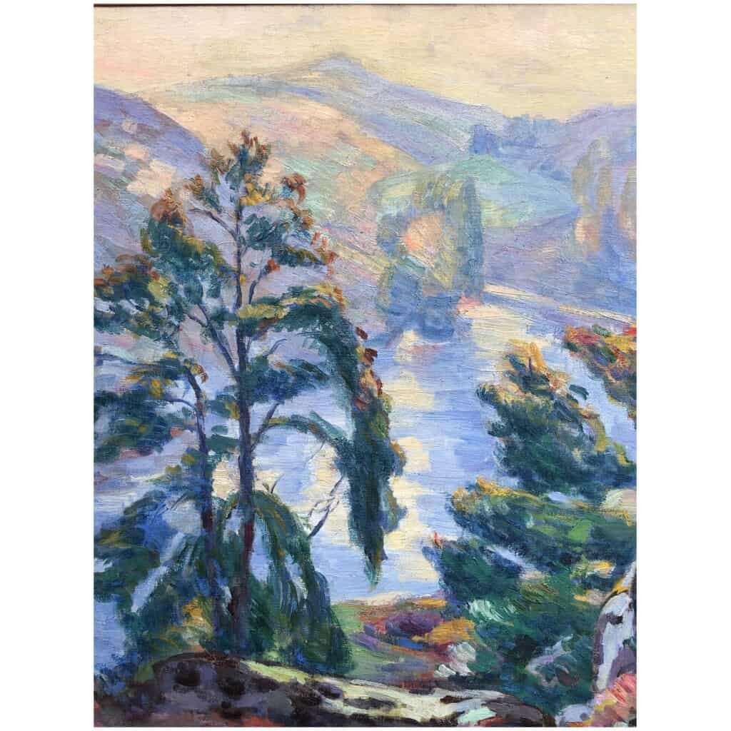 ALLUAUD Eugène View of the Creuse Valley French school 20th century Oil signed 8