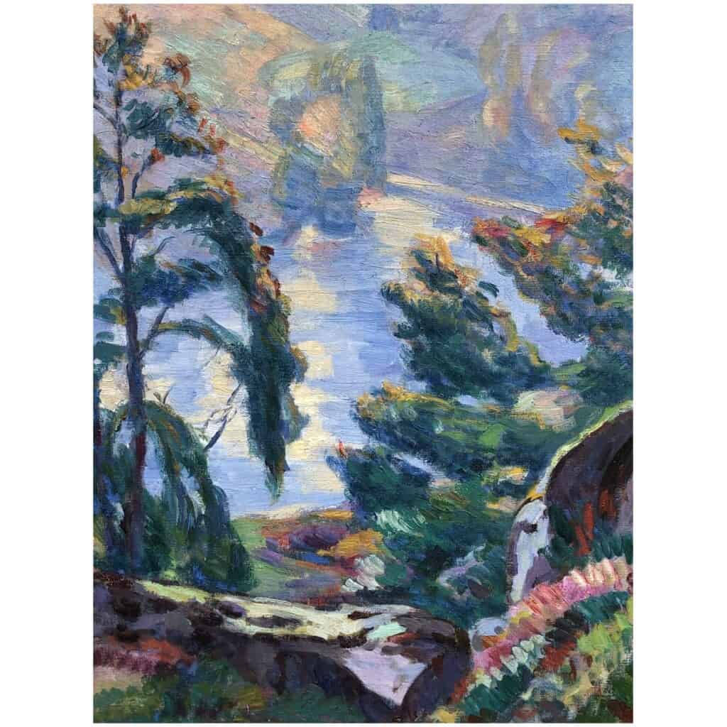 ALLUAUD Eugène View of the Creuse Valley French school 20th century Oil signed 15