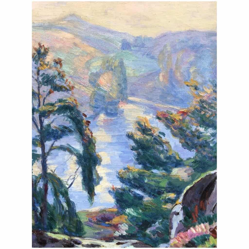 ALLUAUD Eugène View of the Creuse Valley French school 20th century Oil signed 14