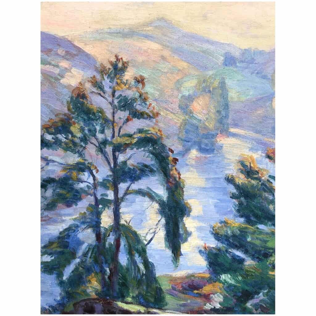 ALLUAUD Eugène View of the Creuse Valley French school 20th century Oil signed 12